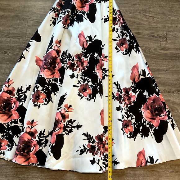 Betsy & Adam Size 6 Floral Bridal Satin Evening/Prom Ball Gown Formal Dress NWT - Picture 13 of 14